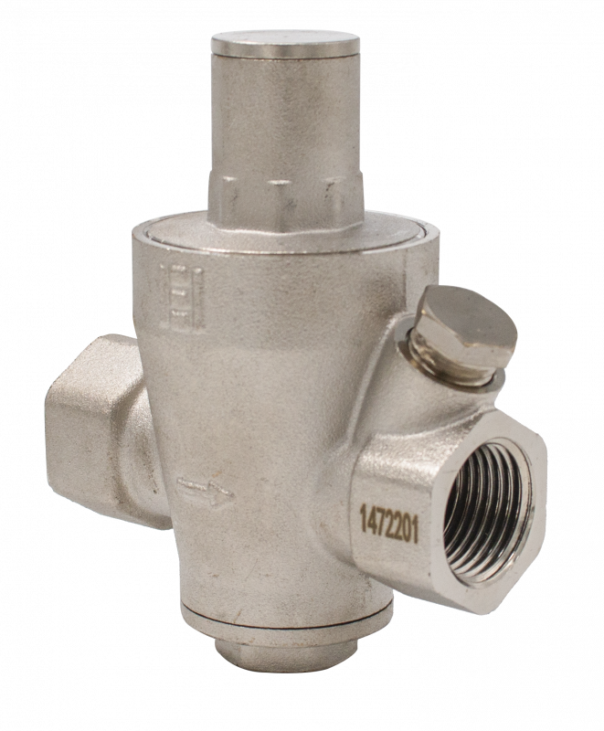  Reductor de presiune pentru apa 1/2 FF, PN16, G1/2, corp din alama nichelata Everline RB-NRP12A RB-NRP12A