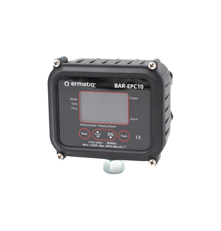  Presostat electronic digital, cu afisaj LCD, protectie lipsa apa si control Ermetiq BAR-EPC10 BAR-EPC10
