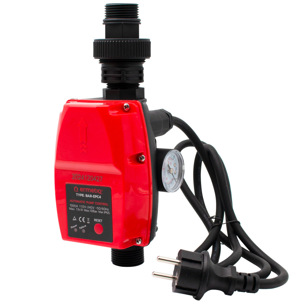  Presostat electronic cu manometru, protectie lipsa apa si control automat Ermetiq BAR-EPC4 BAR-EPC4