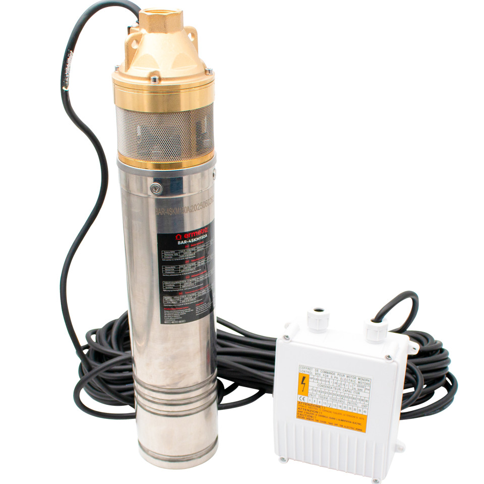  Pompa submersibila de adancime 1.1kW, H refulare 88m, panou comanda Ermetiq BAR-4SKM150A BAR-4SKM150A