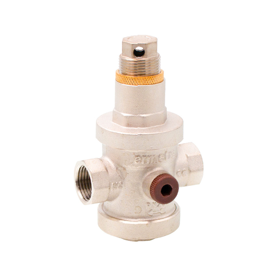  Reductor de presiune pentru apa 1/2 FF, PN25, reglabil, corp din alama nichelata Ermetiq RB-NRP12C RB-NRP12C