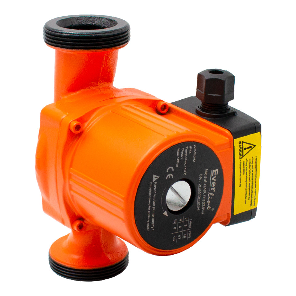  Pompa recirculare 32/6G, 180mm, 3 trepte viteza, H max 6m, incalzire instalatii Everline BAR-RS32/6G BAR-RS32/6G