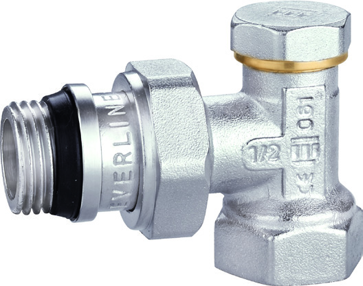  Robinet retur radiator 1/2 MF, alama nichelata, calorifere si instalatii termice Everline EVP-DE12MF EVP-DE12MF