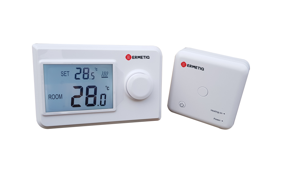  Termostat neprogramabil, ecran LCD, receptor inclus, control temperatura Ermetiq TA-WT19N TA-WT19N