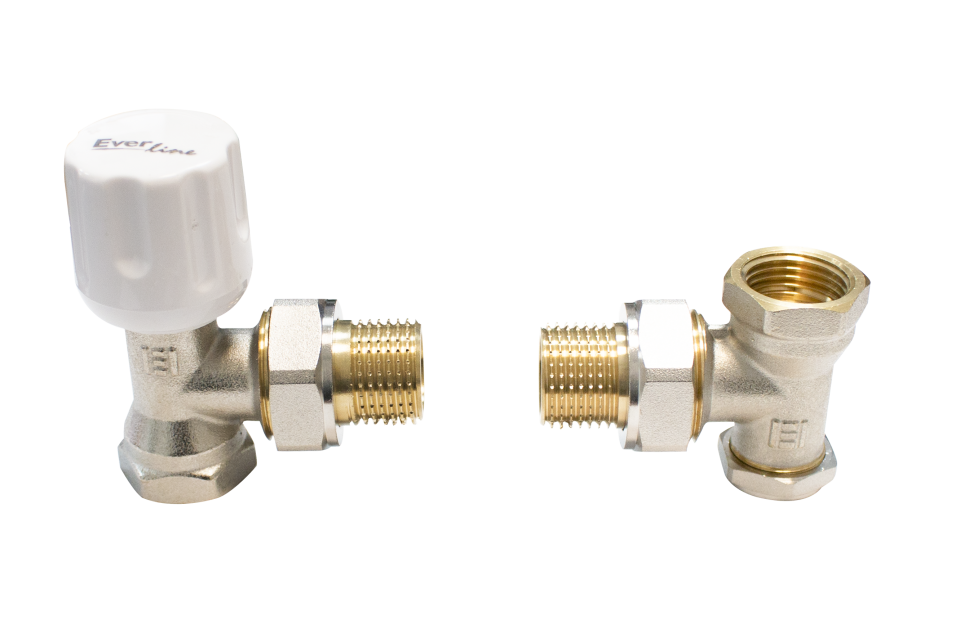  Set robineti radiator 1/2 MF, tur si retur, coltar, instalatii incalzire Everline EVP-ST12MFA EVP-ST12MFA