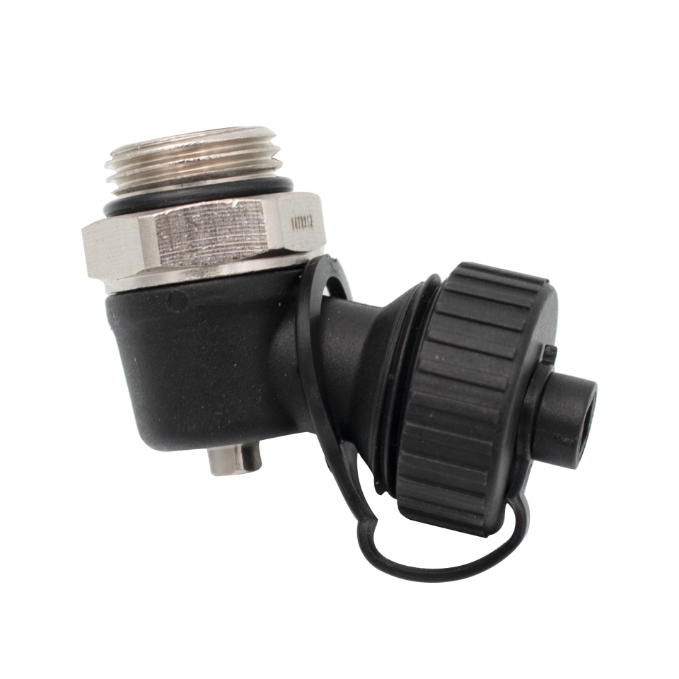  Robinet golire pentru distribuitor 1/2 M, cu capac protectie si racord evacuare Everline RB-EP12 RB-EP12