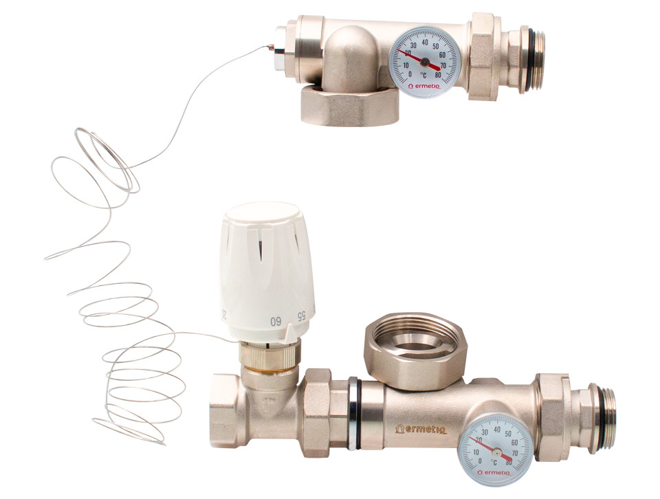  Grup amestec incalzire in pardoseala, aerisitor manual, cap termostatic, racord 1 Ermetiq ER-MWS702 ER-MWS702