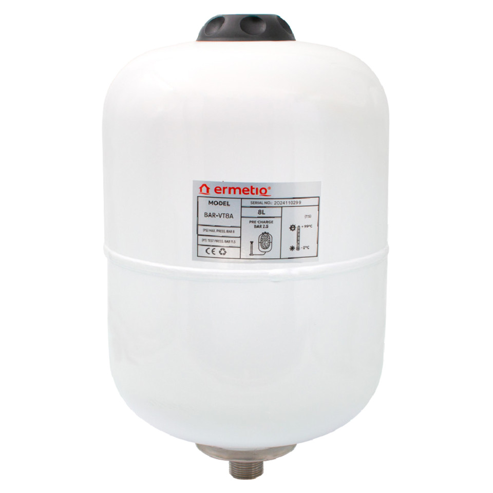  Vas de expansiune sanitar 8L pentru apa calda menajera, membrana EPDM Ermetiq BAR-VT8A BAR-VT8A