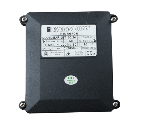  Hidrofor cu pompa fonta 1100W si rezervor 24L Everline BAR-JET100/24 BAR-JET100/24