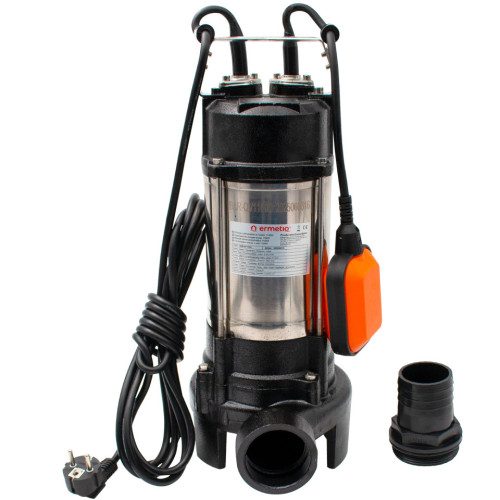 Pompa submersibila drenaj cu tocator din inox, apa murdara, 1100W, 220V Ermetiq BAR-QV1100D BAR-QV1100D