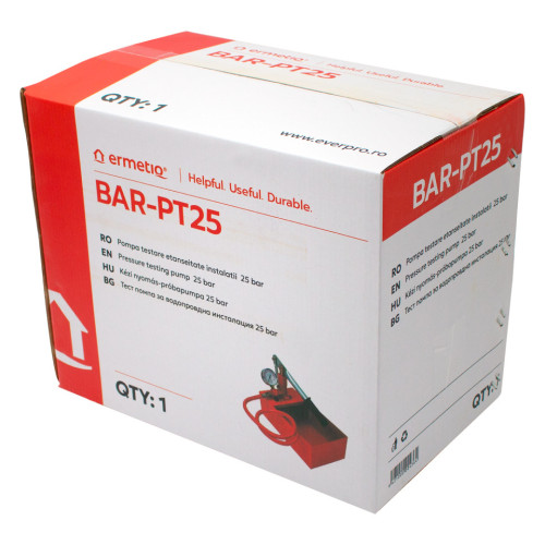  Pompa manuala de testare presiune 25bar, manometru si furtun de presiune Ermetiq BAR-PT25 BAR-PT25