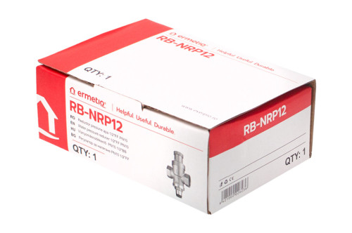  Reductor de presiune pentru apa 1/2, reglabil 1-4bar, corp din alama nichelata Ermetiq RB-NRP12 RB-NRP12