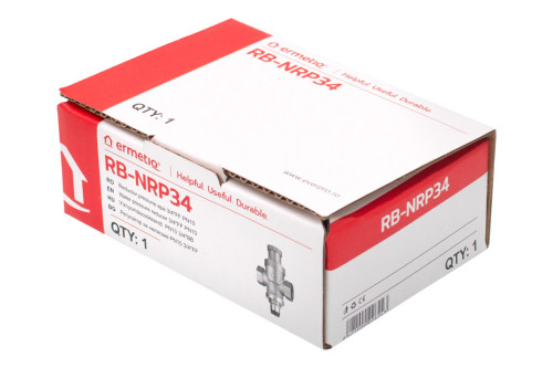  Reductor de presiune pentru apa 3/4, reglabil 1-4 bar, corp din alama nichelata Ermetiq RB-NRP34 RB-NRP34