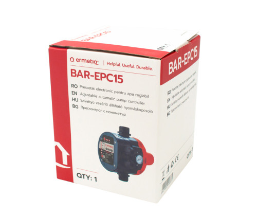  Presostat electronic pompa si hidrofor, cu protectie la functionare fara apa Ermetiq BAR-EPC15 BAR-EPC15
