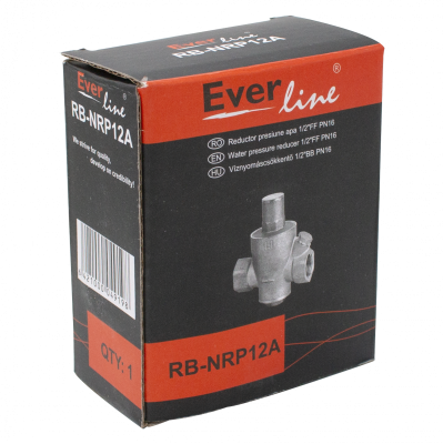  Reductor de presiune pentru apa 1/2 FF, PN16, G1/2, corp din alama nichelata Everline RB-NRP12A RB-NRP12A