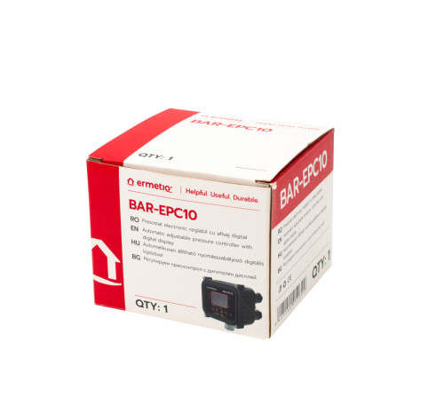  Presostat electronic digital, cu afisaj LCD, protectie lipsa apa si control Ermetiq BAR-EPC10 BAR-EPC10