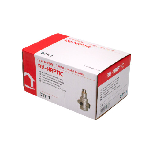  Reductor de presiune pentru apa 1 FF, PN25, reglabil, corp din alama nichelata Ermetiq RB-NRP11C RB-NRP11C