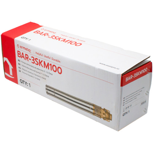  Pompa submersibila de adancime 0.75kW, debit 33m³/h, tablou de comanda Ermetiq BAR-3SKM100 BAR-3SKM100