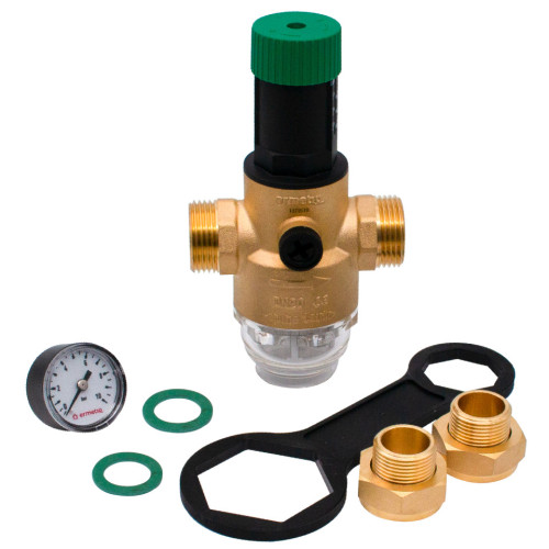  Reductor de presiune apa 3/4, manometru si filtru, reglabil 1-6 bar, corp alama Ermetiq RB-NRP34D RB-NRP34D
