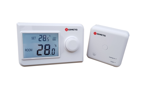  Termostat neprogramabil, ecran LCD, receptor inclus, control temperatura Ermetiq TA-WT19N