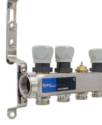  Set distribuitor incalzire pardoseala inox 1, 2 cai, debitmetre integrate Everline EVP-DSC3411/2 EVP-DSC3411/2