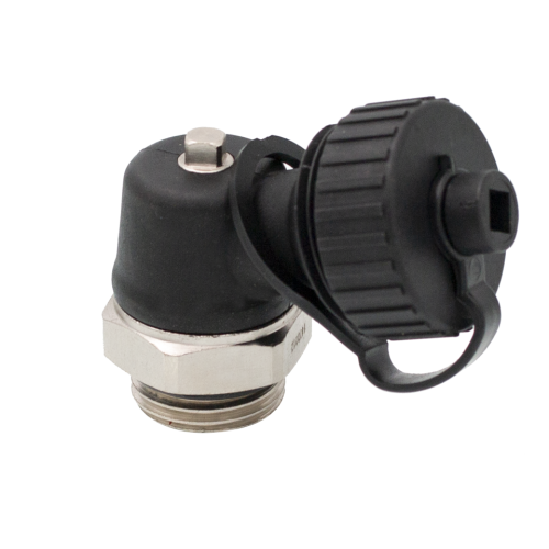  Robinet golire pentru distribuitor 1/2 M, cu capac protectie si racord evacuare Everline RB-EP12 RB-EP12