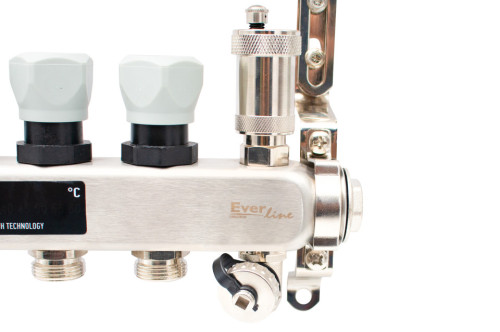  Set distribuitor inox 1 3 cai, cu aerisitoare automate si robineti golire Everline EVP-DSE3411/3 EVP-DSE3411/3