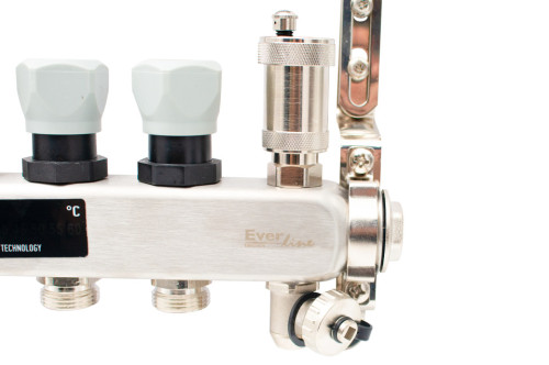  Set distribuitor inox 1 3 cai, cu debimetre automate si robineti golire Everline EVP-DSF3411/3 EVP-DSF3411/3