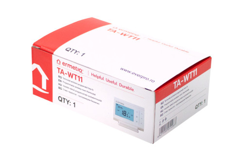  Termostat ambient programabil fara fir, LCD si control inteligent al temperaturii Ermetiq TA-WT11 TA-WT11