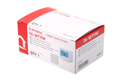  Termostat ambient programabil WiFi 2.4 GHz, control prin aplicatie, ecran LCD Ermetiq TA-WT11W TA-WT11W