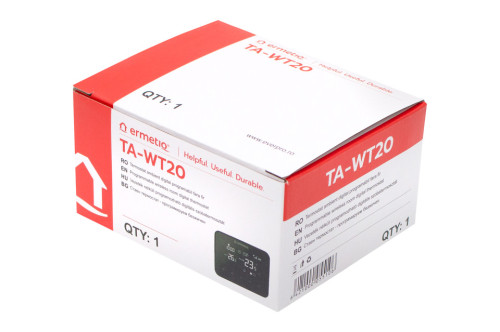  Termostat ambient digital programabil fara fir, cu ecran touch si ecran LCD Ermetiq TA-WT20 TA-WT20