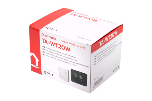  Termostat ambient digital programabil WiFi 2.4GHz, ecran touch si control aplicatie Ermetiq TA-WT20W TA-WT20W