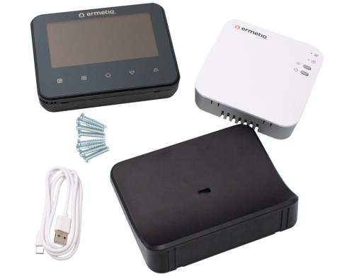  Termostat ambient digital programabil WiFi 2.4GHz, ecran touch si control aplicatie Ermetiq TA-WT20W TA-WT20W