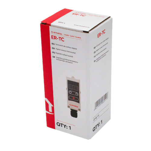  Termostat digital de contact pentru controlul temperaturii, afisaj LED si senzor extern Ermetiq ER-TC ER-TC