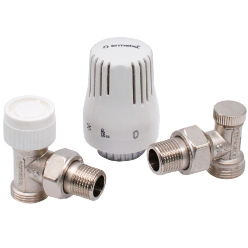  Set termostatic radiator 1/2x3/4, cap termostatic, robineti tur si retur Ermetiq ER-SRT1234 ER-SRT1234
